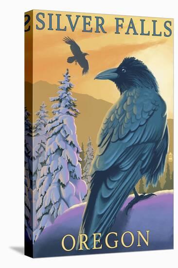 Silver Falls State Park, Oregon - Raven-Lantern Press-Stretched Canvas