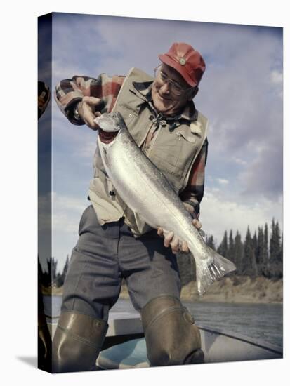 Silver Salmon, Kenai River, Alaska, USA-null-Premier Image Canvas