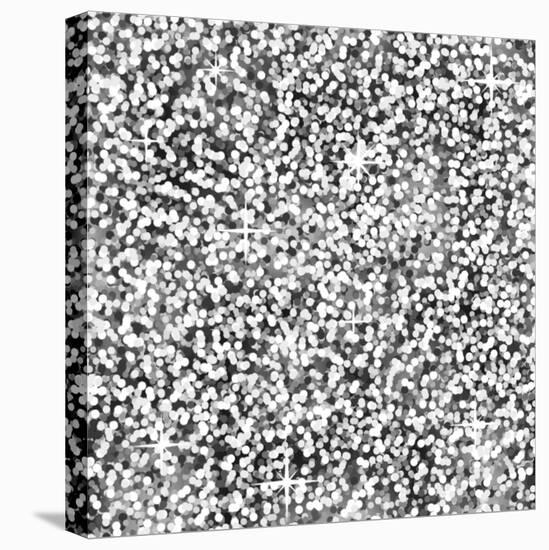 Silver Sparkle Glitter Background of Sequins-Tiplyashin Anatoly-Stretched Canvas