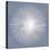 Silver Sunburst on Gray I-Abby Young-Stretched Canvas