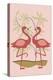 Simple Flamingo - Pink-Lantern Press-Stretched Canvas