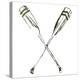 Simple Sketched Oars-OnRei-Stretched Canvas