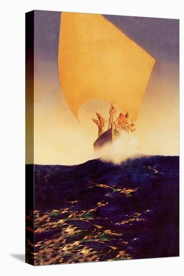 Sinbad and His Seven Brothers-Maxfield Parrish-Stretched Canvas