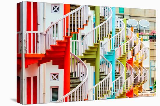 Singapore at Bugis Village Spiral Staircases.-Sean Pavone-Premier Image Canvas