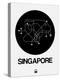 Singapore Black Subway Map-NaxArt-Stretched Canvas