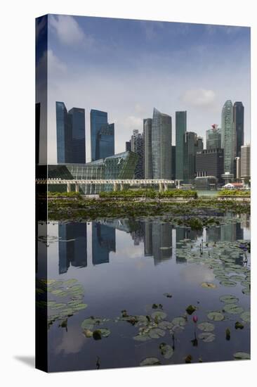 Singapore, City Skyline by the Marina Reservoir-Walter Bibikow-Premier Image Canvas