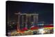 Singapore, Cityscape View and Lightshow of Downtown-Jaynes Gallery-Premier Image Canvas