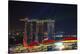 Singapore, Cityscape View and Lightshow of Downtown-Jaynes Gallery-Premier Image Canvas