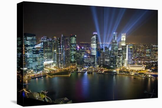 Singapore. Downtown Overview at Night-Jaynes Gallery-Premier Image Canvas