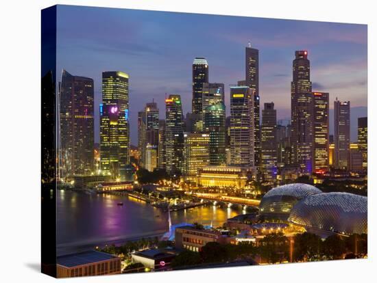 Singapore, Singapore Skyline Financial District Illuminated at Dusk, Asia-Gavin Hellier-Premier Image Canvas