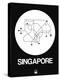 Singapore White Subway Map-NaxArt-Stretched Canvas