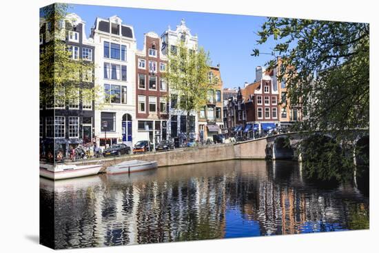 Singel Canal, Amsterdam, Netherlands, Europe-Amanda Hall-Premier Image Canvas