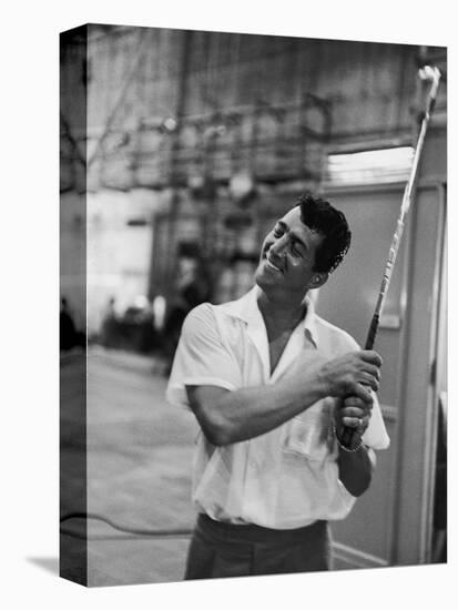 Singer and Actor Dean Martin with Golf Club on Movie Set for Mgm's 'Some Came Running', 1958-Allan Grant-Premier Image Canvas