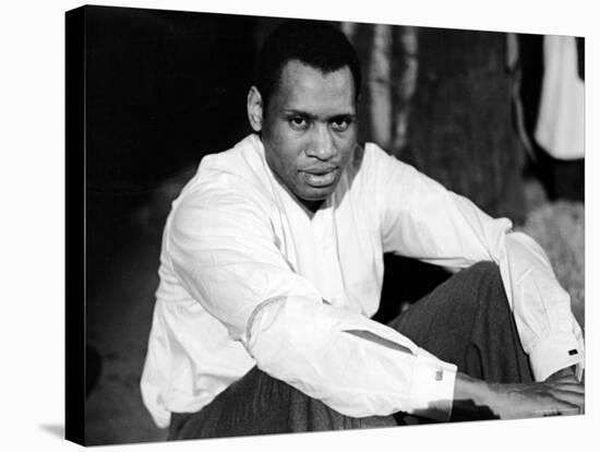 Singer and Actor Paul Robeson Sitting and Resting Arms on Knees. Circa 1940-Alfred Eisenstaedt-Premier Image Canvas