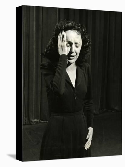 Singer Edith Piaf Performing, 1946-Gjon Mili-Premier Image Canvas