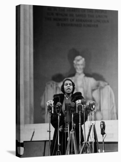 Singer Marian Anderson Giving an Easter Concert at the Lincoln Memorial-Thomas D^ Mcavoy-Premier Image Canvas