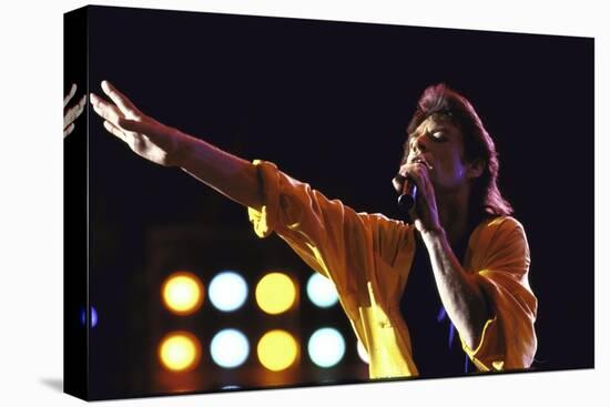 Singer Mick Jagger of the Rock Band the Rolling Stones Performing at Live Aid Concert-David Mcgough-Premier Image Canvas