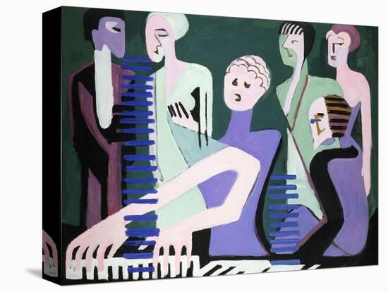 Singer on Piano-Ernst Ludwig Kirchner-Premier Image Canvas