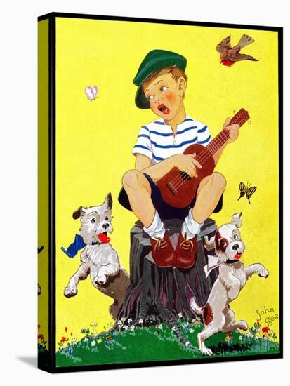 Singing on a Stump - Child Life-John Gee-Premier Image Canvas