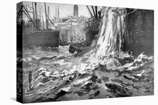 Sinking of the Merchant Ship 'Stamboul, Istanbul Harbour. May 25th 1915-null-Premier Image Canvas