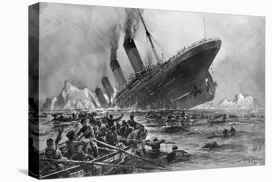 Sinking of the Titanic-Willy Stoewer-Premier Image Canvas