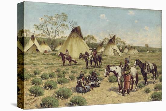 Sioux Encampment, Porcupine, 1910-John Hauser-Premier Image Canvas