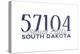 Sioux Falls, South Dakota - 57104 Zip Code (Blue)-Lantern Press-Stretched Canvas