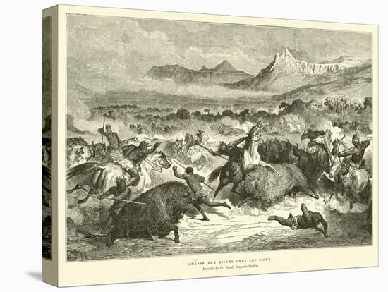 Sioux Hunting Buffalo-Gustave Doré-Premier Image Canvas