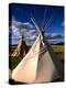 Sioux Teepee at Sunset, Prairie near Mount Rushmore, South Dakota, USA-Bill Bachmann-Premier Image Canvas