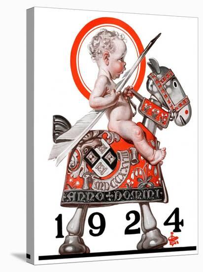 "Sir Baby New Year,"December 29, 1923-Joseph Christian Leyendecker-Premier Image Canvas