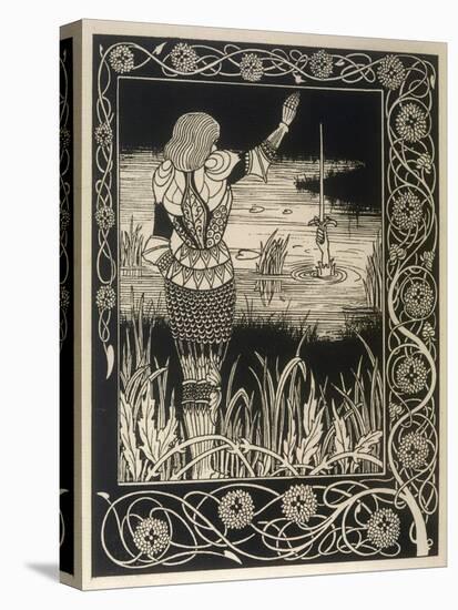 Sir Bedivere Returns Excalibur to the Lake-Aubrey Beardsley-Stretched Canvas
