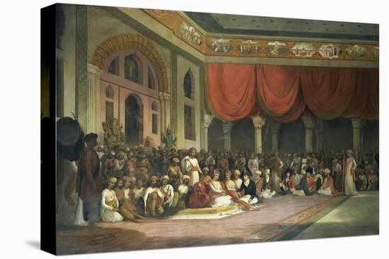 Sir Charles Warre Malet,British Resident at Court of Poona, in 1790 Concluding a Treaty in Durbar-Thomas Daniell-Premier Image Canvas