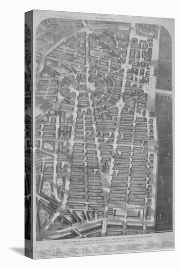 Sir Christopher Wren's Plan for the Rebuilding of London after the Great Fire, 1666-G Worthington Smith-Premier Image Canvas