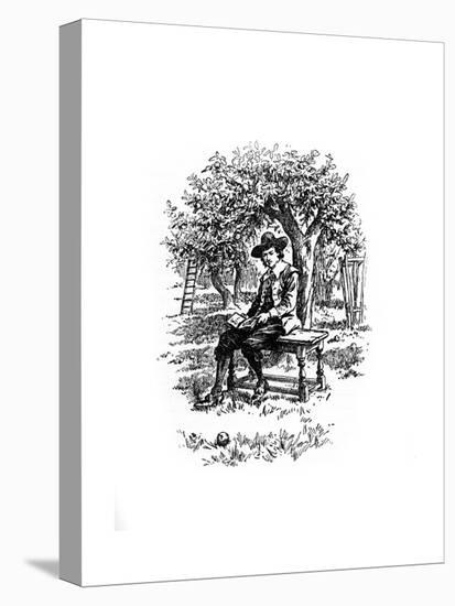 Sir Isaac Newton under the Apple Tree-null-Premier Image Canvas