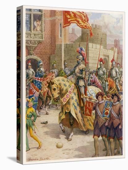 Sir Philip Sidney Jousts at Whitehall-Howard Davie-Stretched Canvas