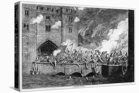 Sir Thomas Wyatt Attacking the By-Ward Tower, 1554-George Cruikshank-Premier Image Canvas