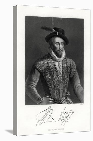 Sir Walter Raleigh, 19th Century-W Holl-Premier Image Canvas