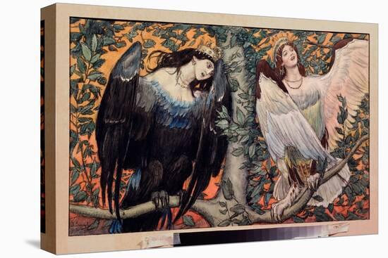 Sirin Et Alkonost, Une Chanson De Joie Et De Chagrin (Sirin and Alkonost, A Song of Joy and Sorrow)-Victor Mikhailovich Vasnetsov-Premier Image Canvas