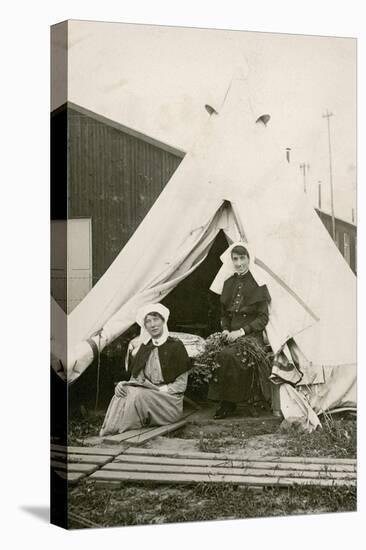 Sister Eleanor Wibmer Jeffries and Sister Nellie Constance Morrice (Right) Outside their Tent at No-null-Premier Image Canvas