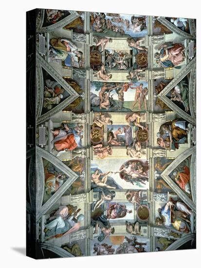 Sistine Chapel Ceiling and Lunettes, 1508-12-Michelangelo Buonarroti-Premier Image Canvas