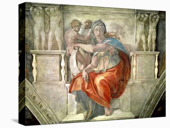 Sistine Chapel Ceiling: Delphic Sibyl-Michelangelo Buonarroti-Premier Image Canvas