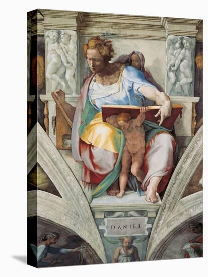 Sistine Chapel Ceiling, Prophet Daniel-Michelangelo Buonarroti-Stretched Canvas