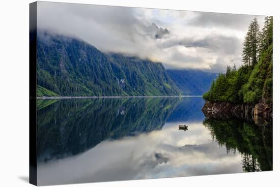 Sitka, Alaska Mountain Lake With A Wonderfaul Reflection Of The Cloudy Mointain Peaks-Joe Azure-Stretched Canvas