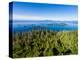 Sitka Sound & Mt. Edgecumbe on Kruzof Island, Baranof Island, Sitka, Alaska, USA-Mark A Johnson-Premier Image Canvas