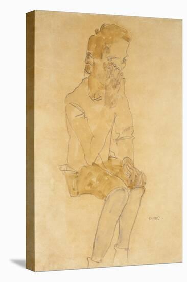 Sitting Boy, 1910-Egon Schiele-Premier Image Canvas