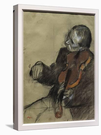 Sitting violinist-Edgar Degas-Premier Image Canvas