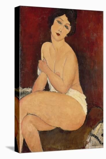 Sitzender Akt auf einem Diwan (oder: La belle Romaine). 1917-Amadeo Modigliani-Premier Image Canvas