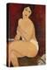 Sitzender Akt auf einem Diwan (oder: La belle Romaine). 1917-Amadeo Modigliani-Premier Image Canvas