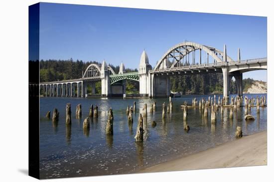 Siuslaw River Bridge, Built in 1936, on Highway 101, Florence, Oregon, USA-Jamie & Judy Wild-Premier Image Canvas