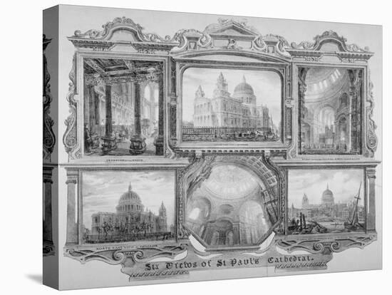 Six Views of St Paul's Cathedral, City of London, 1830-null-Premier Image Canvas